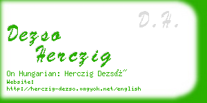 dezso herczig business card